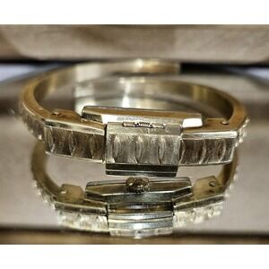 VTG Bucherer Hidden Dial Womens Bangle Bracelet Watch 17 Jewels Swiss UNTESTED